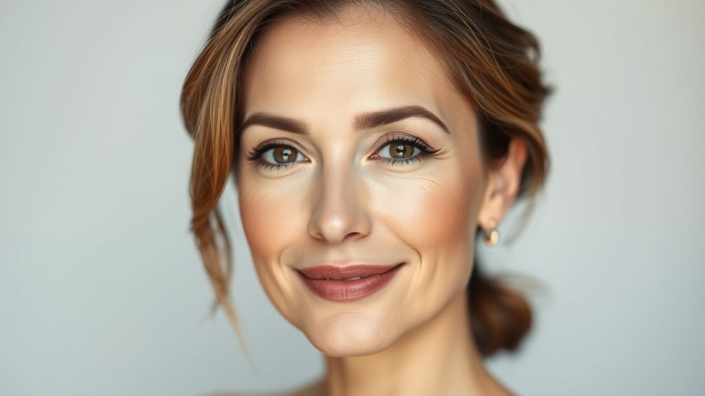 Mulher com pele saudável e uniforme, simbolizando os benefícios do clareador de pele durante o inverno