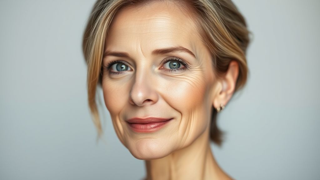 Mulher com pele saudável e radiante, transmitindo confiança após tratamento com cremes para rugas.