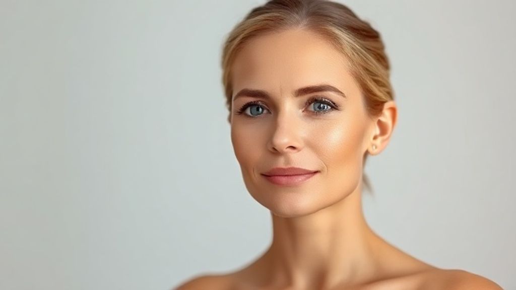 Mulher com pele saudável e expressão serena, representando os benefícios do tratamento de drenagem linfática.