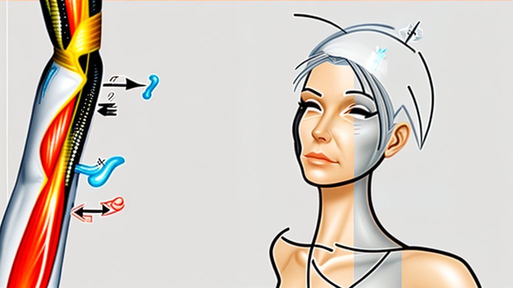 Diagrama mostrando como o botox atua nos músculos e como o preenchimento repõe volume facial