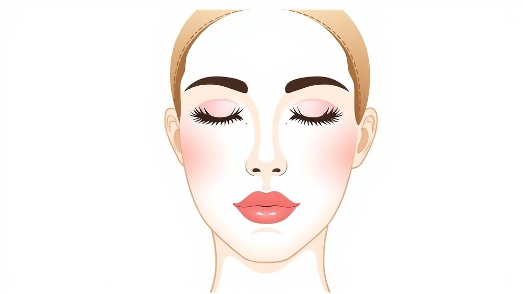 Diagrama mostrando as camadas da pele e a ação do calor da radiofrequência no colágeno.