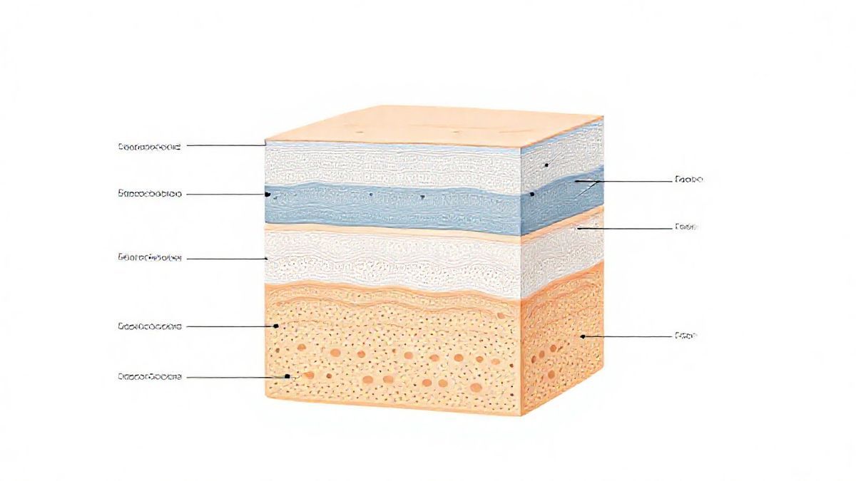 Diagrama mostrando a aplicação do microbotox nas camadas superficiais da pele