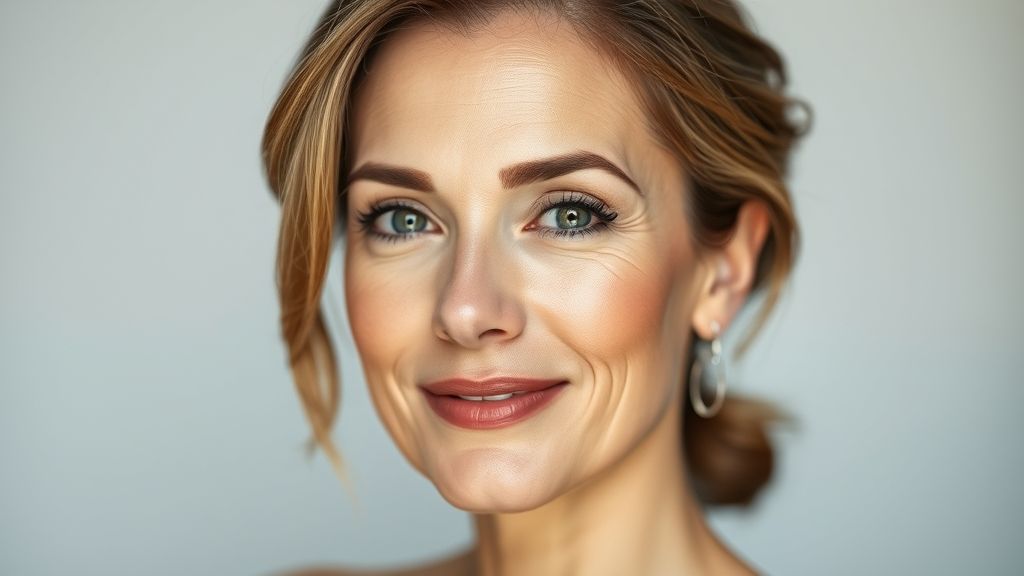 Mulher com pele radiante e firme, simbolizando os benefícios da prolina na produção de colágeno para rejuvenescimento.