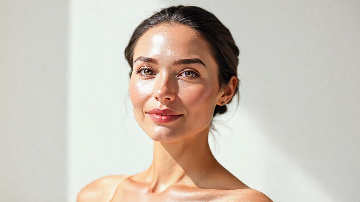 Mulher com pele uniforme e saudável, representando os benefícios do uso do protetor solar para melasma.