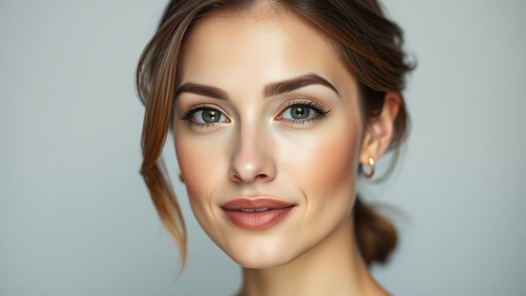 Mulher com pele saudável e expressão serena, representando os benefícios do tratamento para pústula