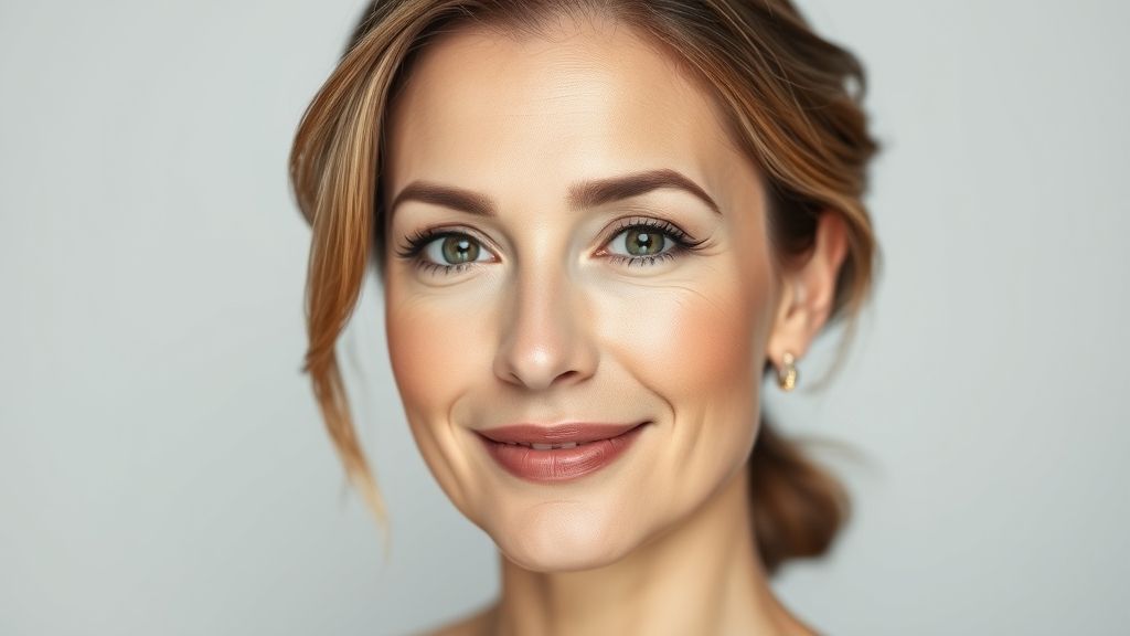 Mulher com pele saudável e expressão serena, representando os benefícios da radiofrequência no rosto.