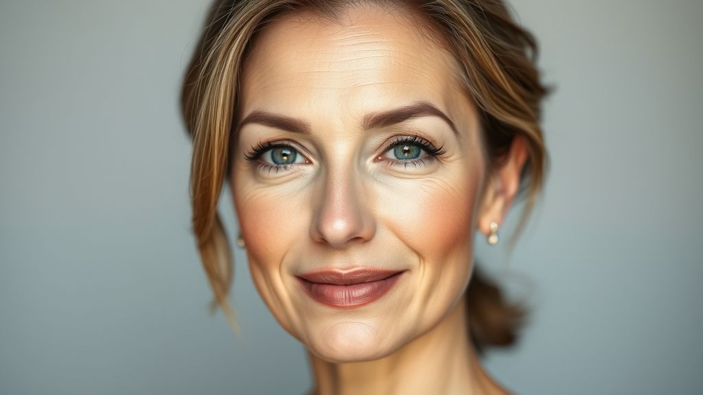 Mulher com pele saudável e expressão serena, representando os benefícios do tratamento para rugas