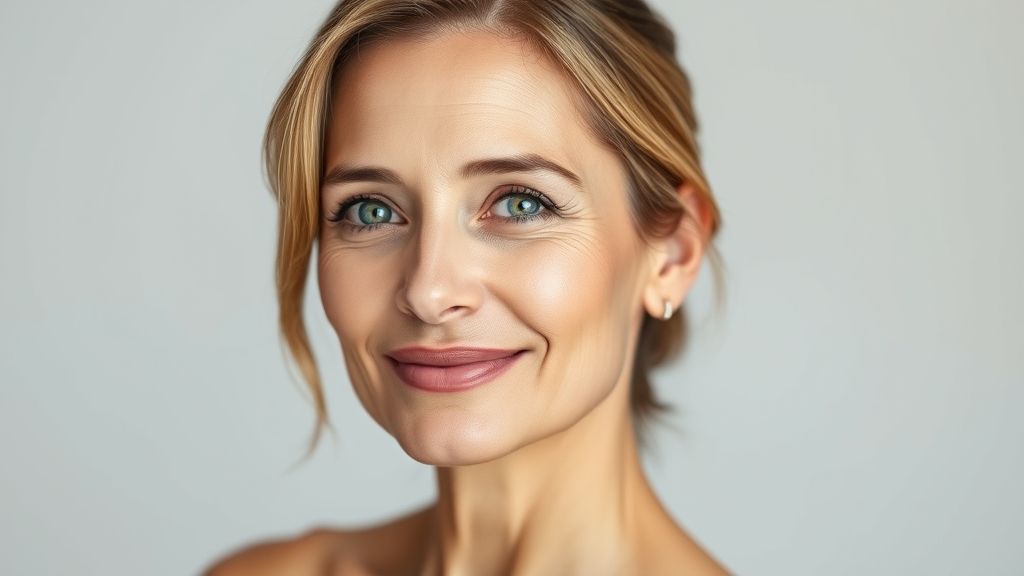 Mulher com pele saudável e expressão serena, representando o benefício do tratamento para skinbooster