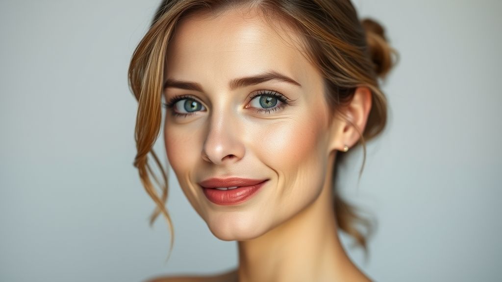 Mulher com pele saudável e uniforme após tratamento com Vitacid para acne e rejuvenescimento