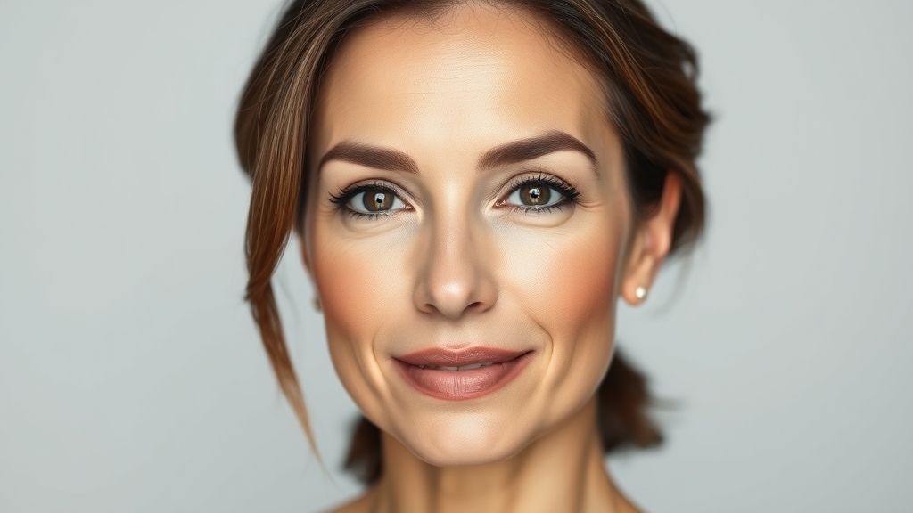 Mulher com pele uniforme e sem manchas escuras, representando os resultados do tratamento para melasma.